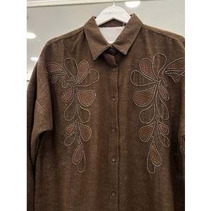 ADN DOKUMA GÖMLEK - ACI KAHVE - 2