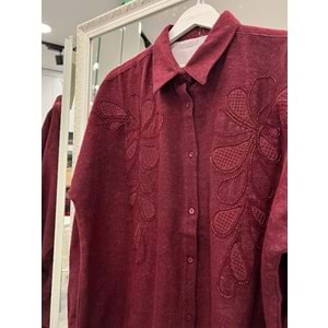 ADN DOKUMA GÖMLEK - VİŞNE ÇÜRÜĞÜ - 1