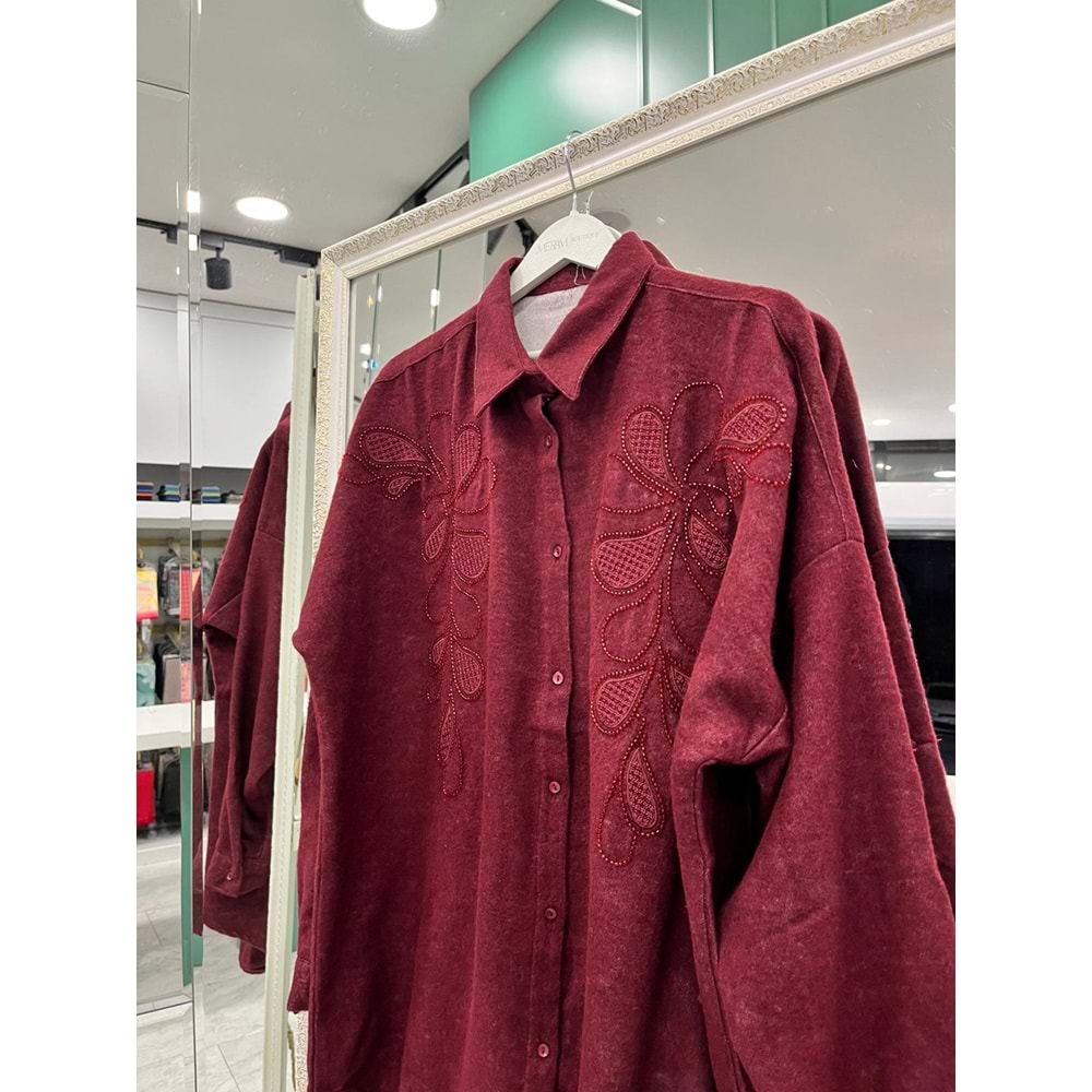 ADN DOKUMA GÖMLEK - VİŞNE ÇÜRÜĞÜ - 2