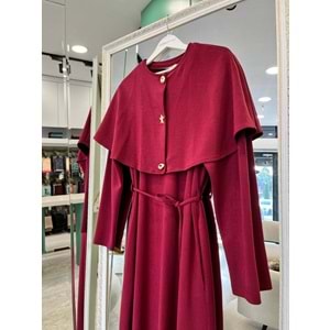 VATKATEX ŞAL ELBİSE - VİŞNE ÇÜRÜĞÜ - 38