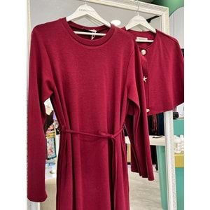 VATKATEX ŞAL ELBİSE - VİŞNE ÇÜRÜĞÜ - 38