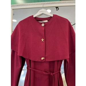 VATKATEX ŞAL ELBİSE - VİŞNE ÇÜRÜĞÜ - 38