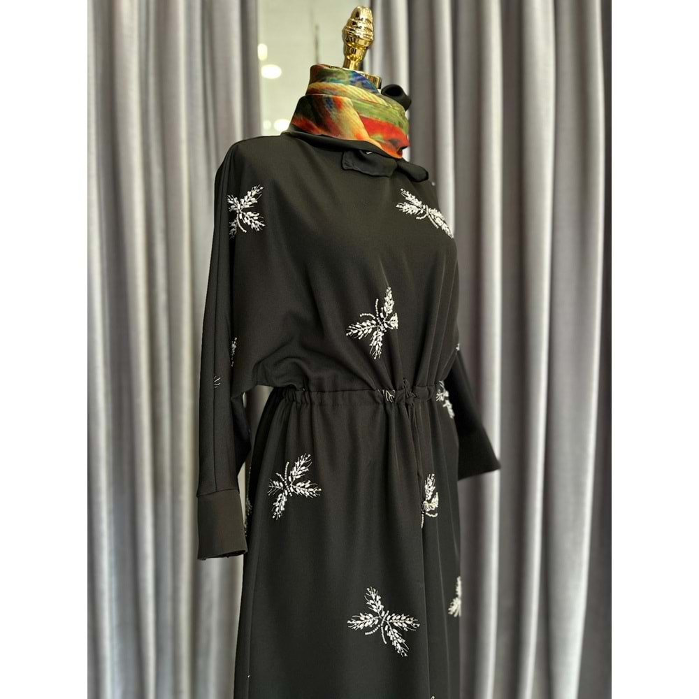 HALE PAPILLION SCUBA ELBİSE - SİYAH - 1