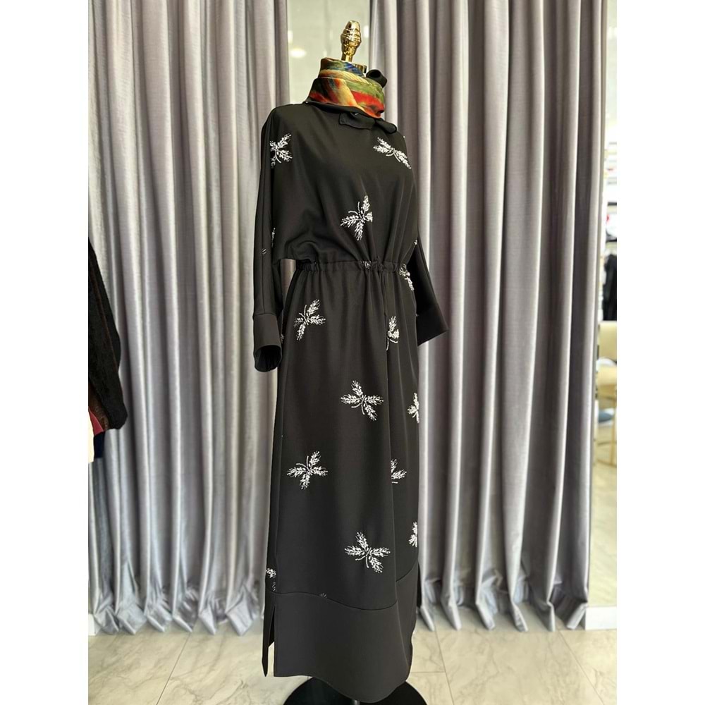 HALE PAPILLION SCUBA ELBİSE - SİYAH - 2