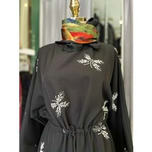 HALE PAPILLION SCUBA ELBİSE - SİYAH - 2