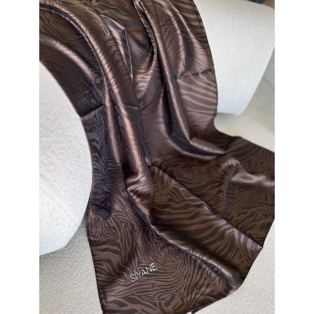 SİYANE ZEBRA DESEN JAKARLI ŞAL - 4 - STANDART