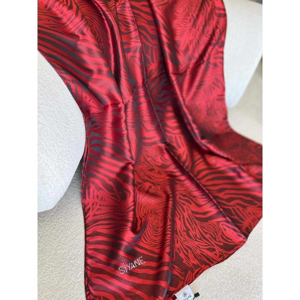 SİYANE ZEBRA DESEN JAKARLI ŞAL - 6 - STANDART