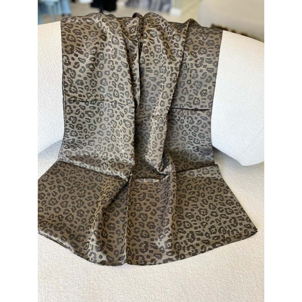 İPEKSELİ LEOPAR DESEN JAKAR ŞAL - 2