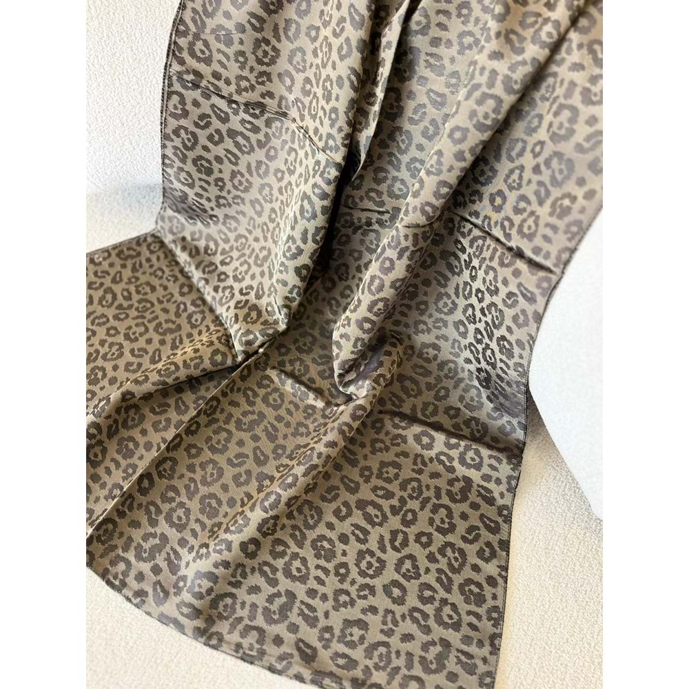 İPEKSELİ LEOPAR DESEN JAKAR ŞAL - 2