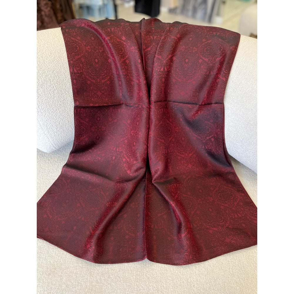 İPEKSELİ KENDİNDEN DESENLİ JAKARLI ŞAL - 1