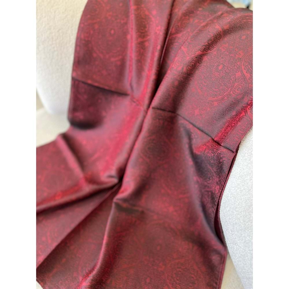 İPEKSELİ KENDİNDEN DESENLİ JAKARLI ŞAL - 1