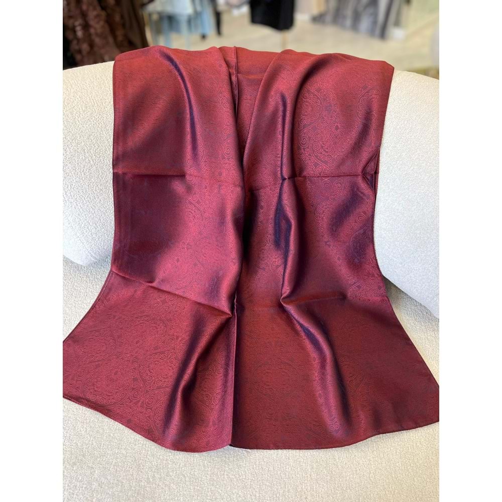 İPEKSELİ KENDİNDEN DESENLİ JAKARLI ŞAL - 3