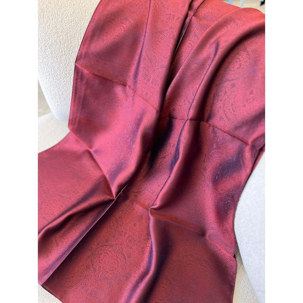 İPEKSELİ KENDİNDEN DESENLİ JAKARLI ŞAL - 3