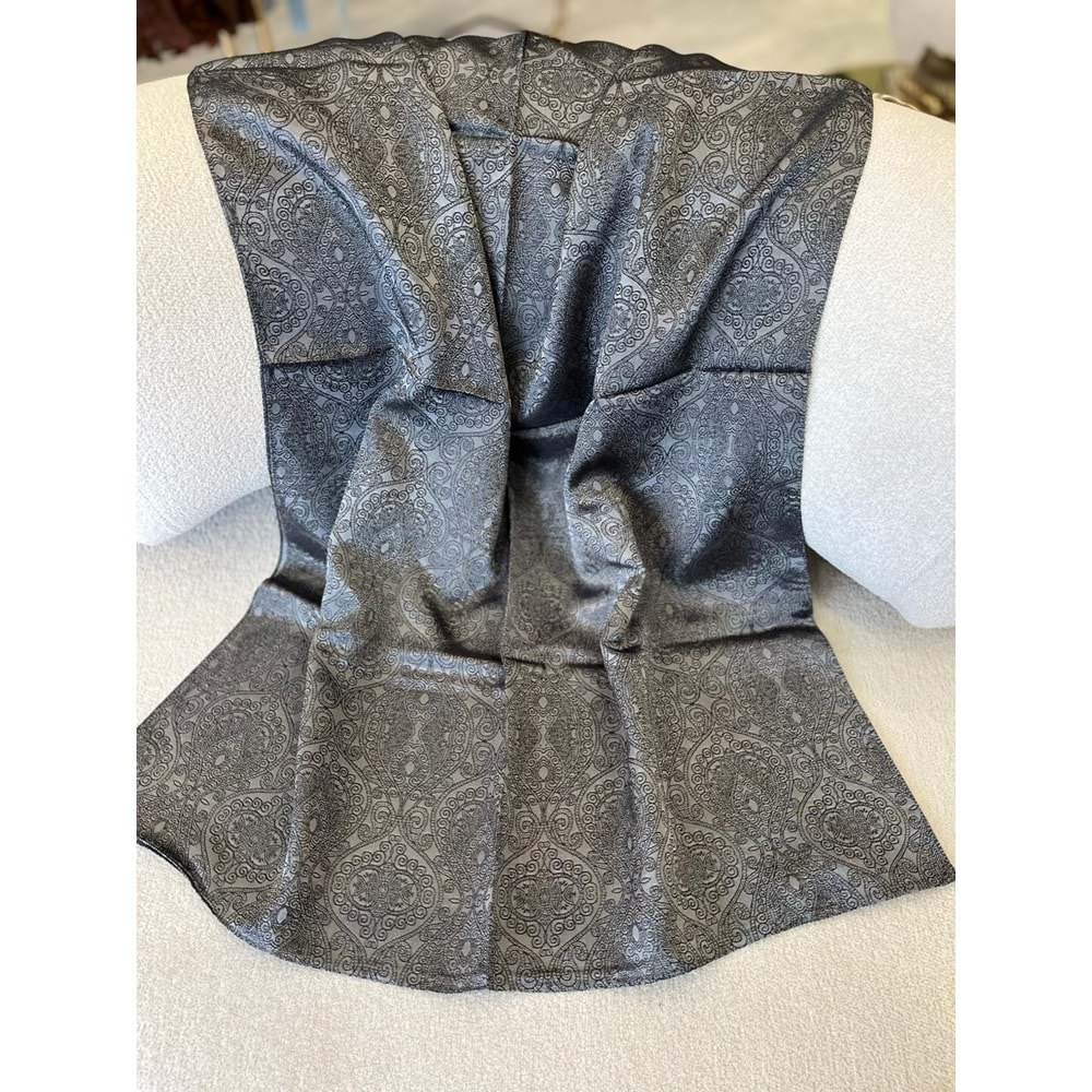 İPEKSELİ KENDİNDEN DESENLİ JAKARLI ŞAL - 4