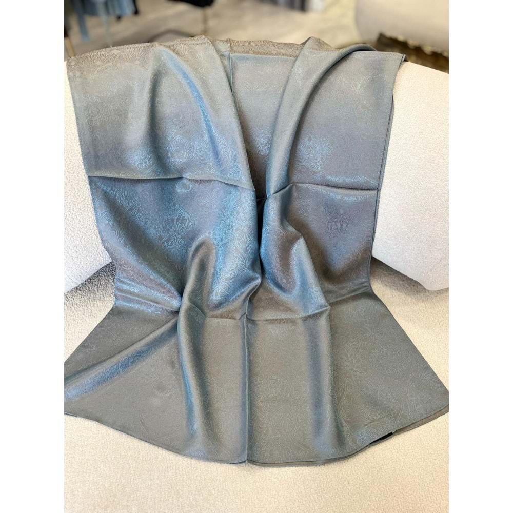 İPEKSELİ KENDİNDEN DESENLİ JAKARLI ŞAL - 8