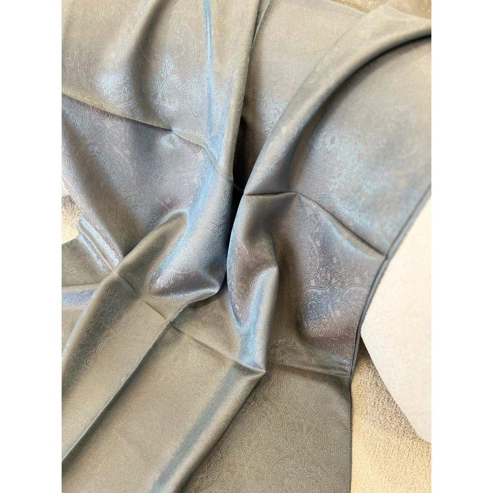 İPEKSELİ KENDİNDEN DESENLİ JAKARLI ŞAL - 8