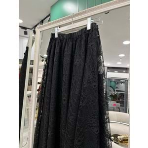 HALE GÜPÜRLÜ ETEK - SİYAH - 1 (38-40 BEDEN UYUMLU)