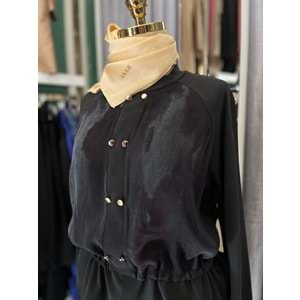 VATKATEX İPEK CUPRA ETEKLİ TAKIM - SİYAH - 40