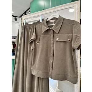 VATKATEX LİYOSEL CUPRA YELEKLİ ETEKLİ TAKIM - HAKİ - 46