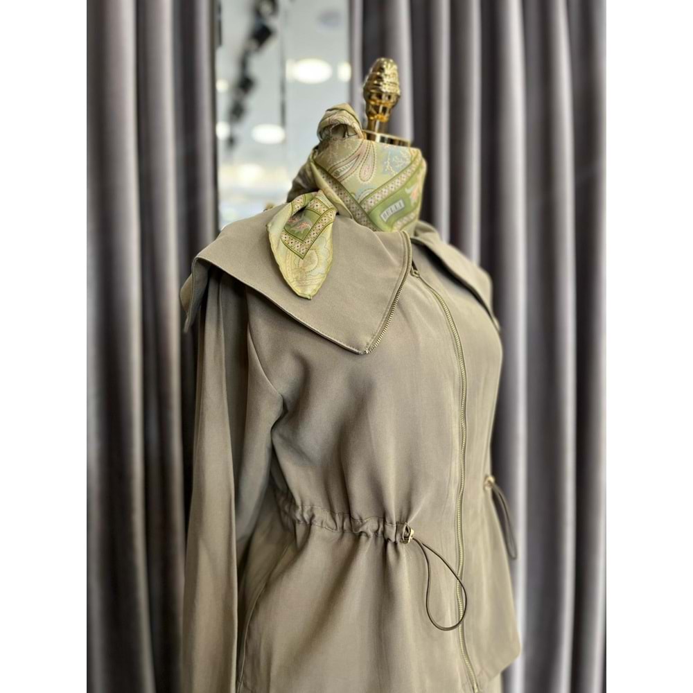 VATKATEX ŞAL YAKA ETEKLİ TAKIM - MİNT YEŞİLİ - 40